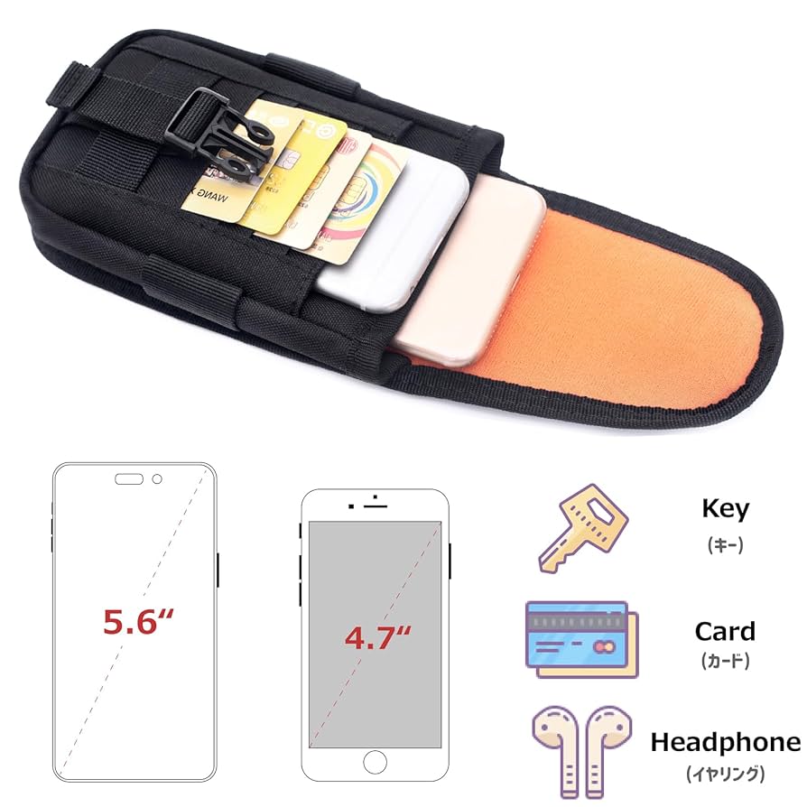 Amazon | Azarxis スマホポーチ Molle対応 スマートフォン 手帳